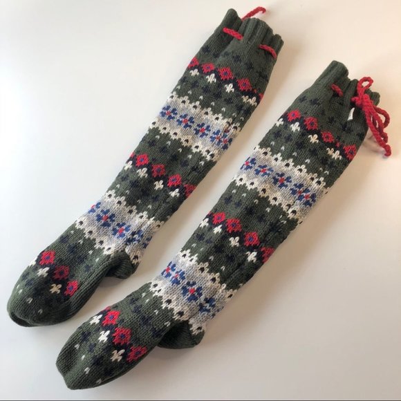 Abercrombie & Fitch Fairisle Knitted Christmas Socks Stockings - Picture 2 of 8